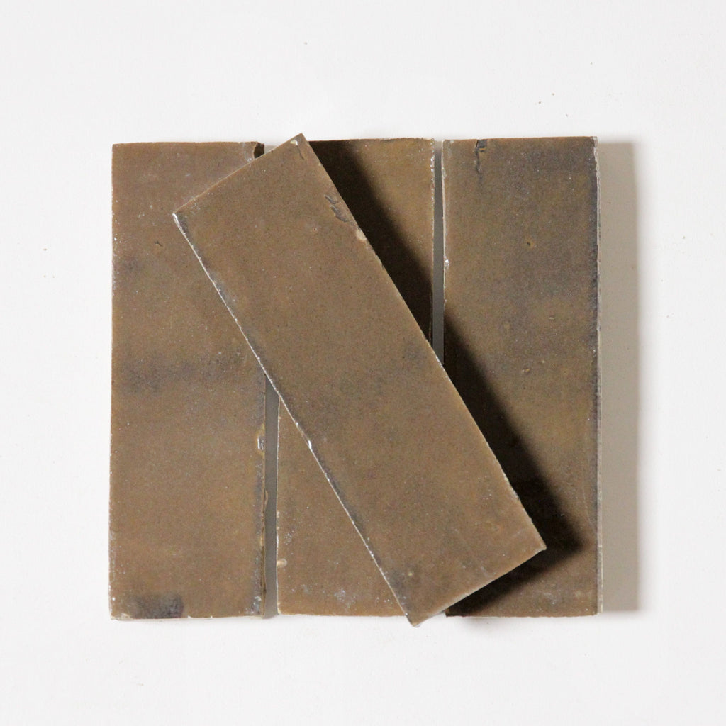 Tiles of Ezra Moroccan Zellige Thin Bejmat-SHIITAKE-6x2 (Carton)