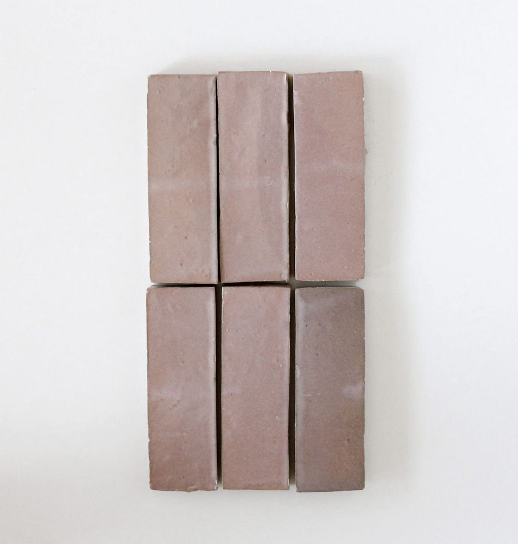 Tiles of Ezra Moroccan Zellige Thin Bejmat-MOROCCAN PINK-6x2 (Carton)