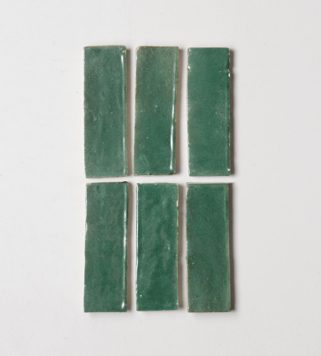 Tiles of Ezra Moroccan Zellige Thin Bejmat-FOREST-6x2 (Carton)