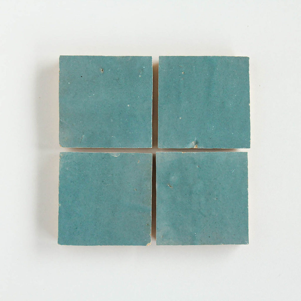 Tiles of Ezra Moroccan Zellige-PEACOCK-4x4 (Carton)