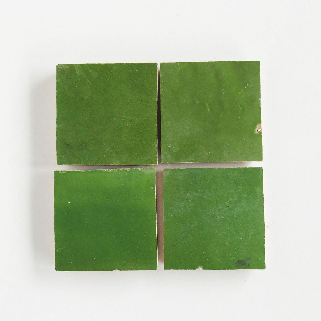 Tiles of Ezra Moroccan Zellige-KERMIT-4x4 (Carton)
