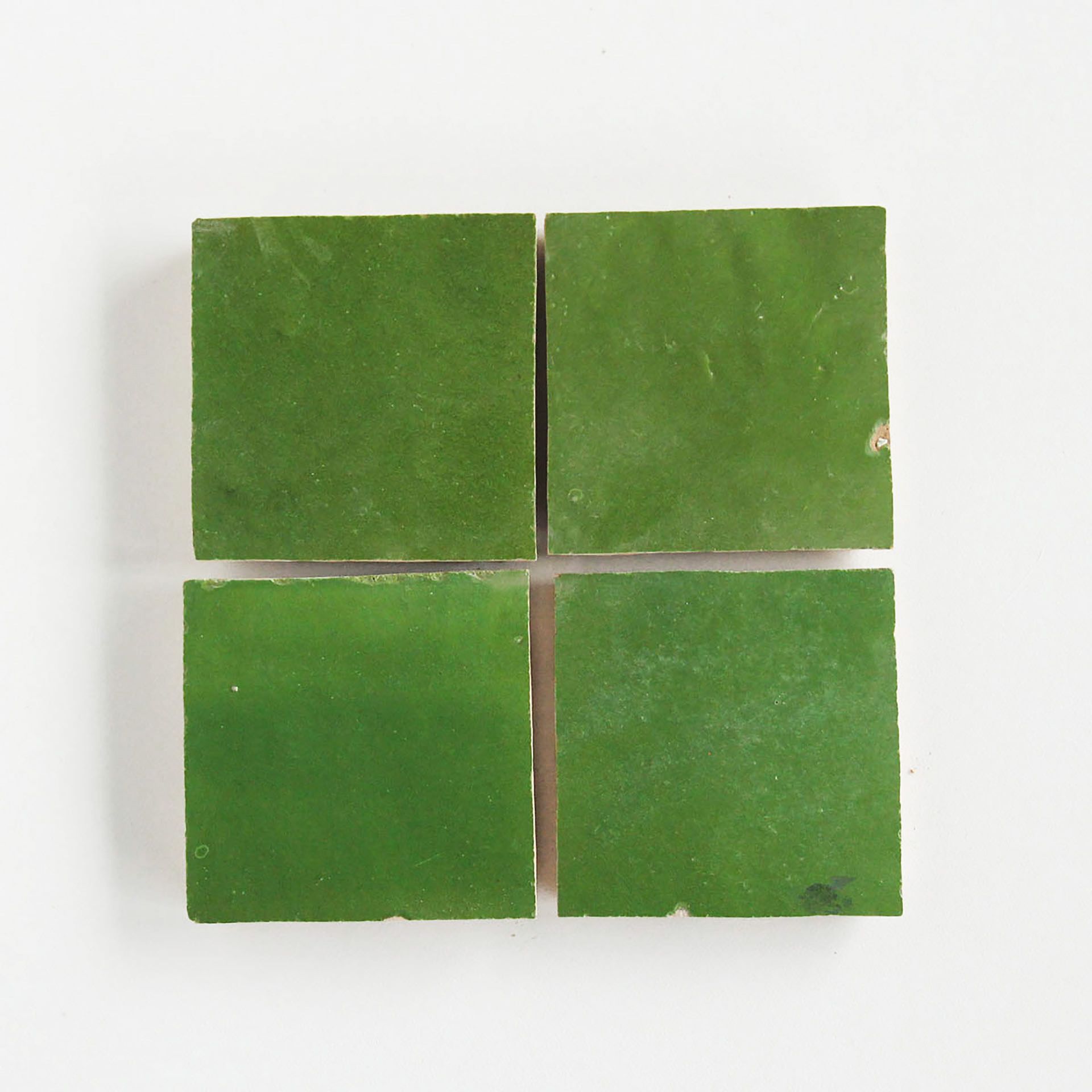 Tiles of Ezra Moroccan Zellige-KERMIT-4x4 (Carton)