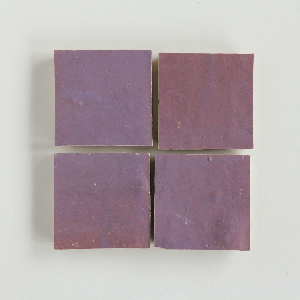 Tiles of Ezra Moroccan Zellige-EGGPLANT-4x4 (Carton)