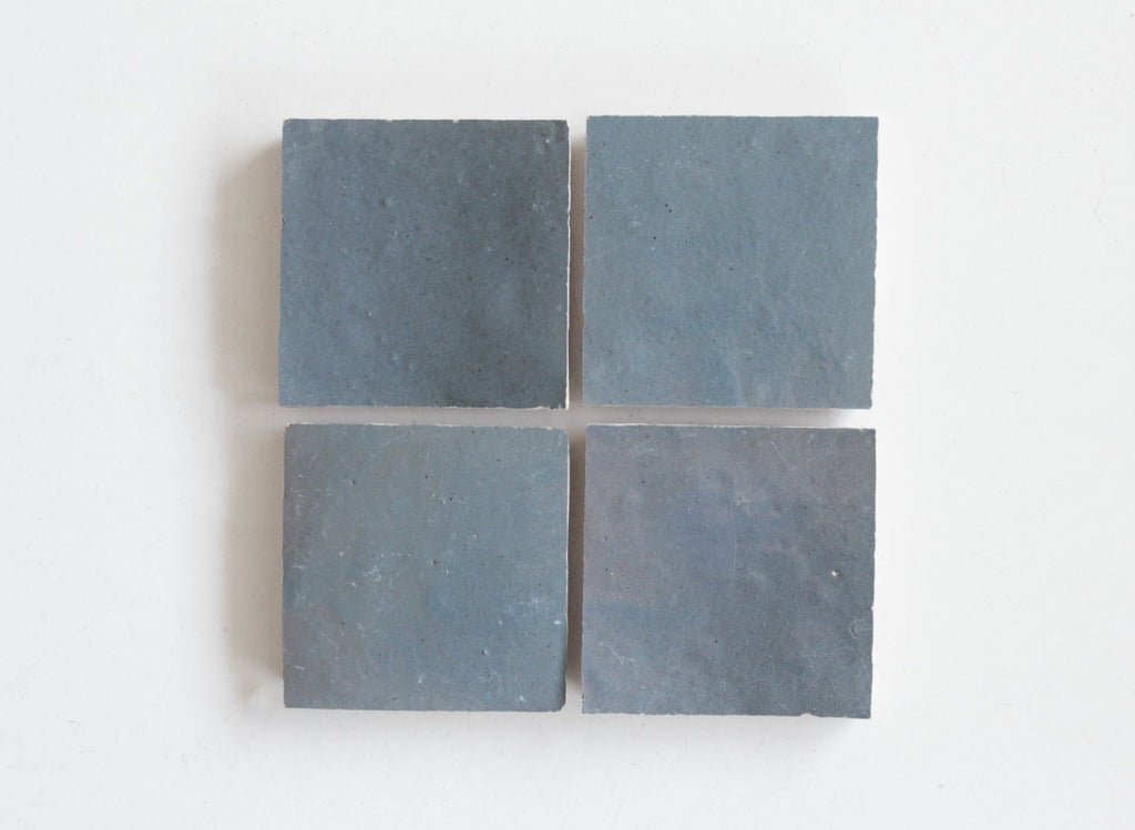 Tiles of Ezra Moroccan Zellige-ASH GREY-4x4 (Carton)