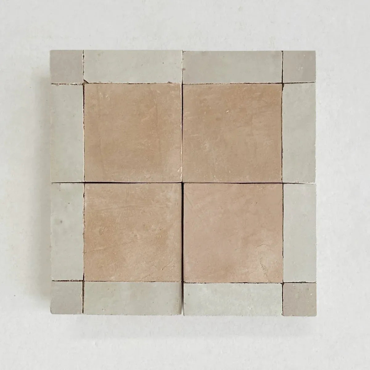 Tiles of Ezra Moroccan Zellige Mosaic-CLAY OAT DUST-4x4 (Carton)