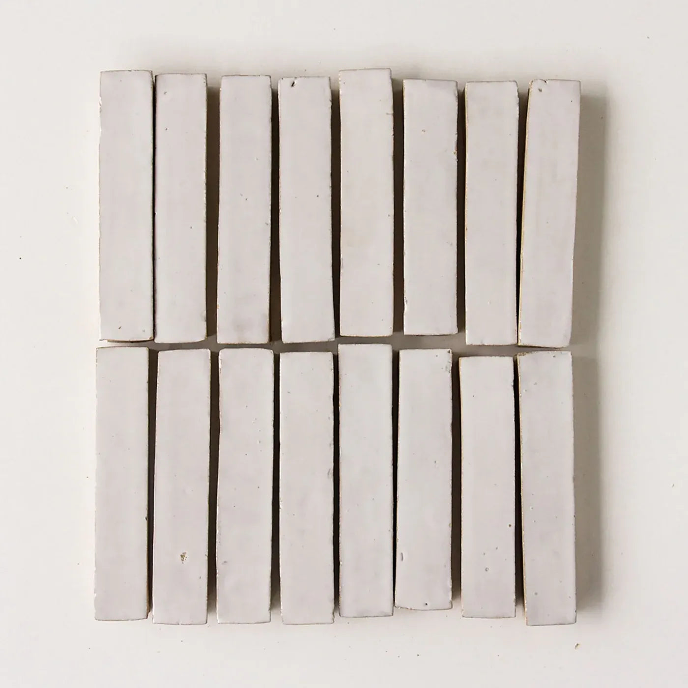 Tiles of Ezra Moroccan Zellige Skinny Bejmat-GLAZED SNOW-6x1 (Carton)