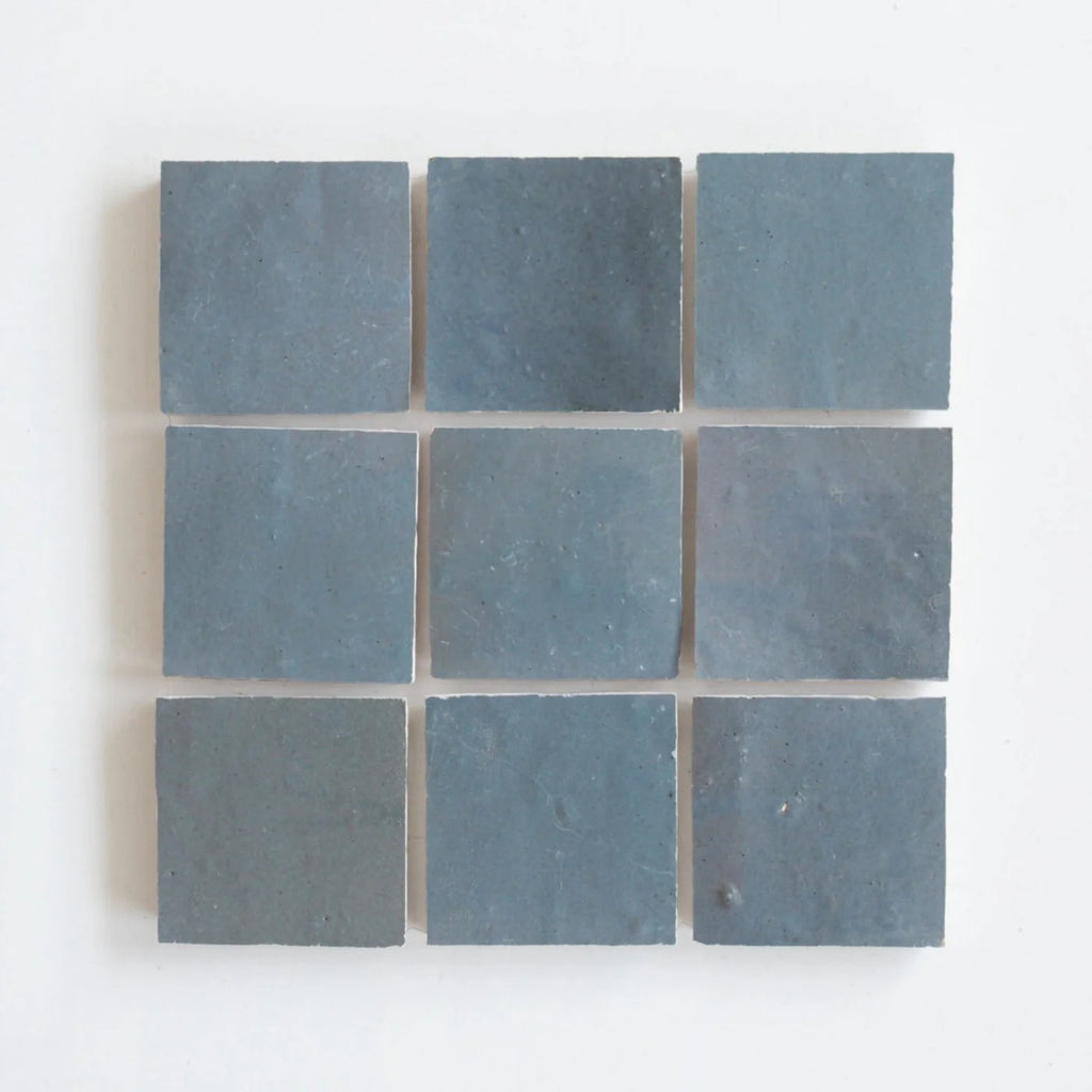 Tiles of Ezra Moroccan Zellige-ASH GREY-4x4 (Carton)