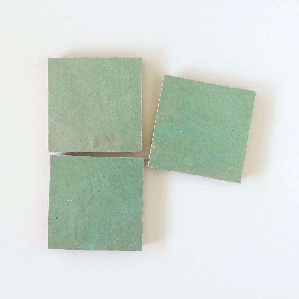 Tiles of Ezra Moroccan Zellige-AVOCADO-4x4 (Carton)