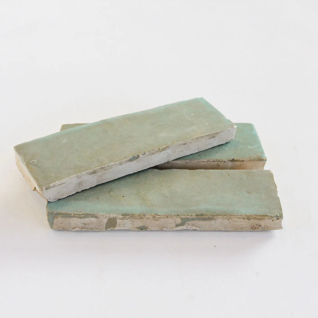 Tiles of Ezra Moroccan Zellige Thin Bejmat-AVOCADO-6x2 (Carton)