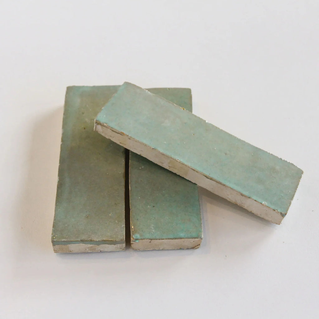 Tiles of Ezra Moroccan Zellige Thin Bejmat-AVOCADO-6x2 (Carton)