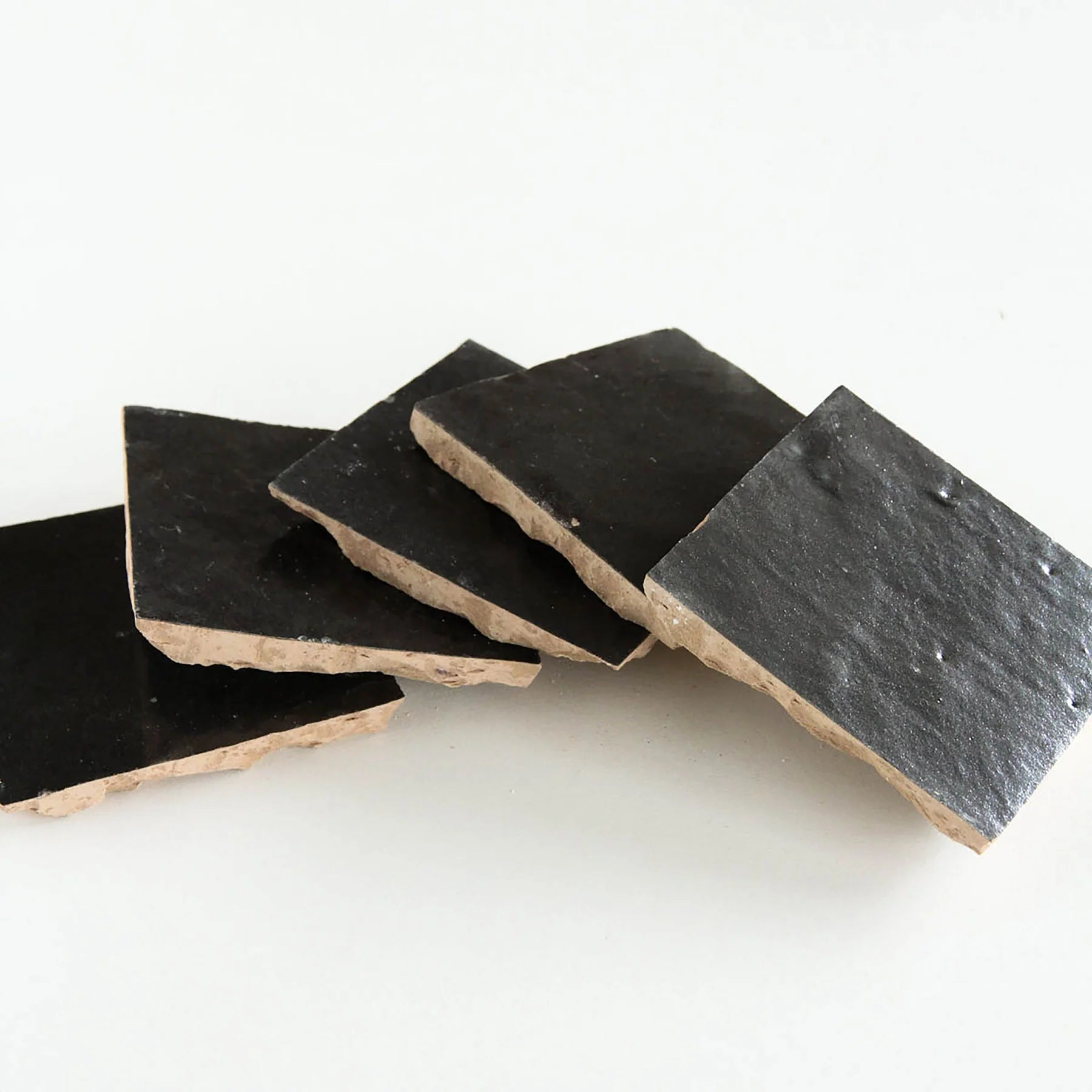 Tiles of Ezra Moroccan Zellige-BLACK-4x4 (Carton)