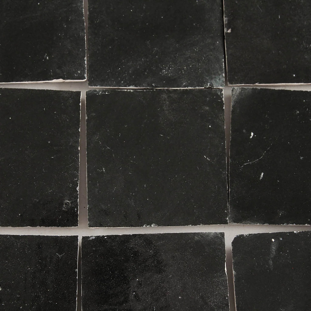 Tiles of Ezra Moroccan Zellige-BLACK-4x4 (Carton)