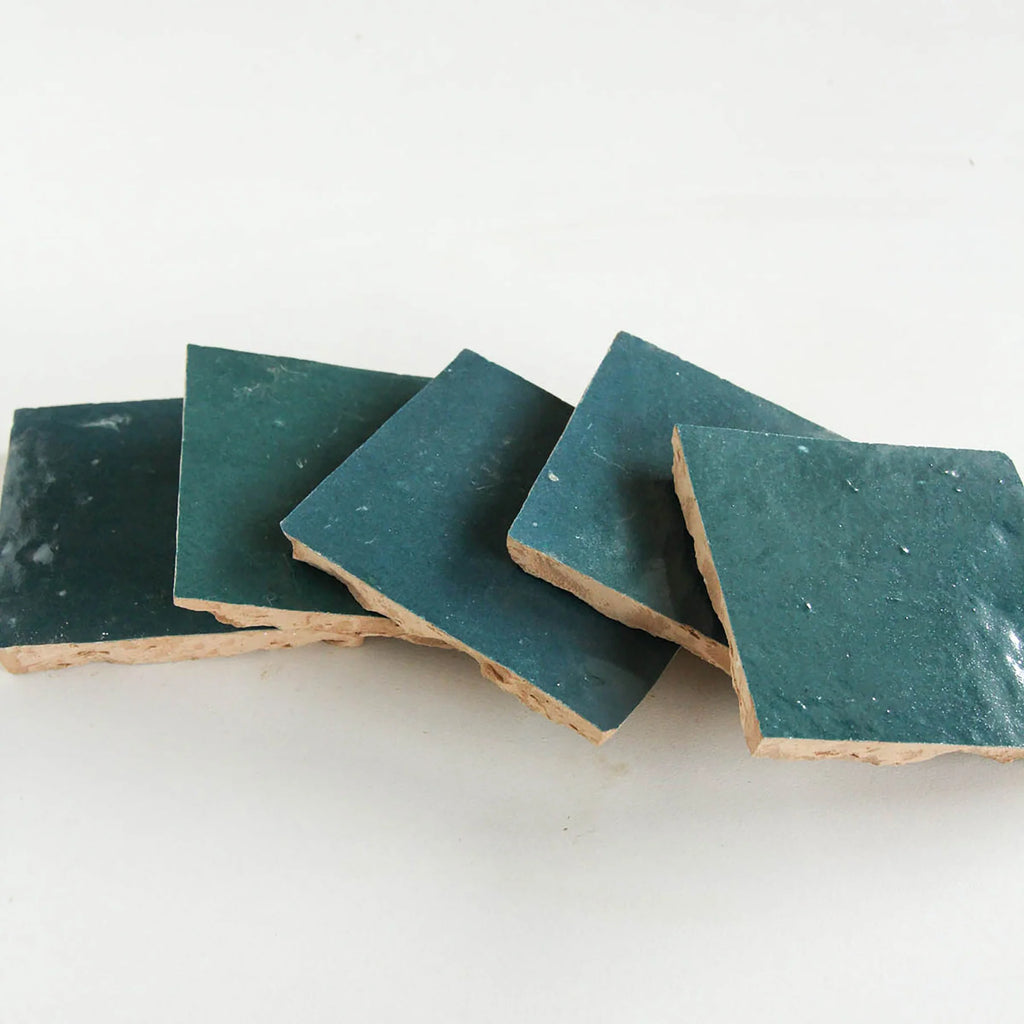 Tiles of Ezra Moroccan Zellige-BLUE GROTTO-4x4 (Carton)