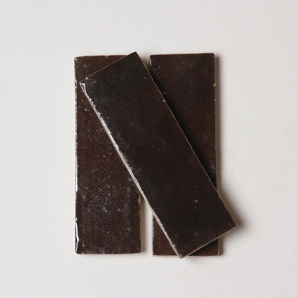 Tiles of Ezra Moroccan Zellige Thin Bejmat-CHOCOLATE-6x2 (Carton)