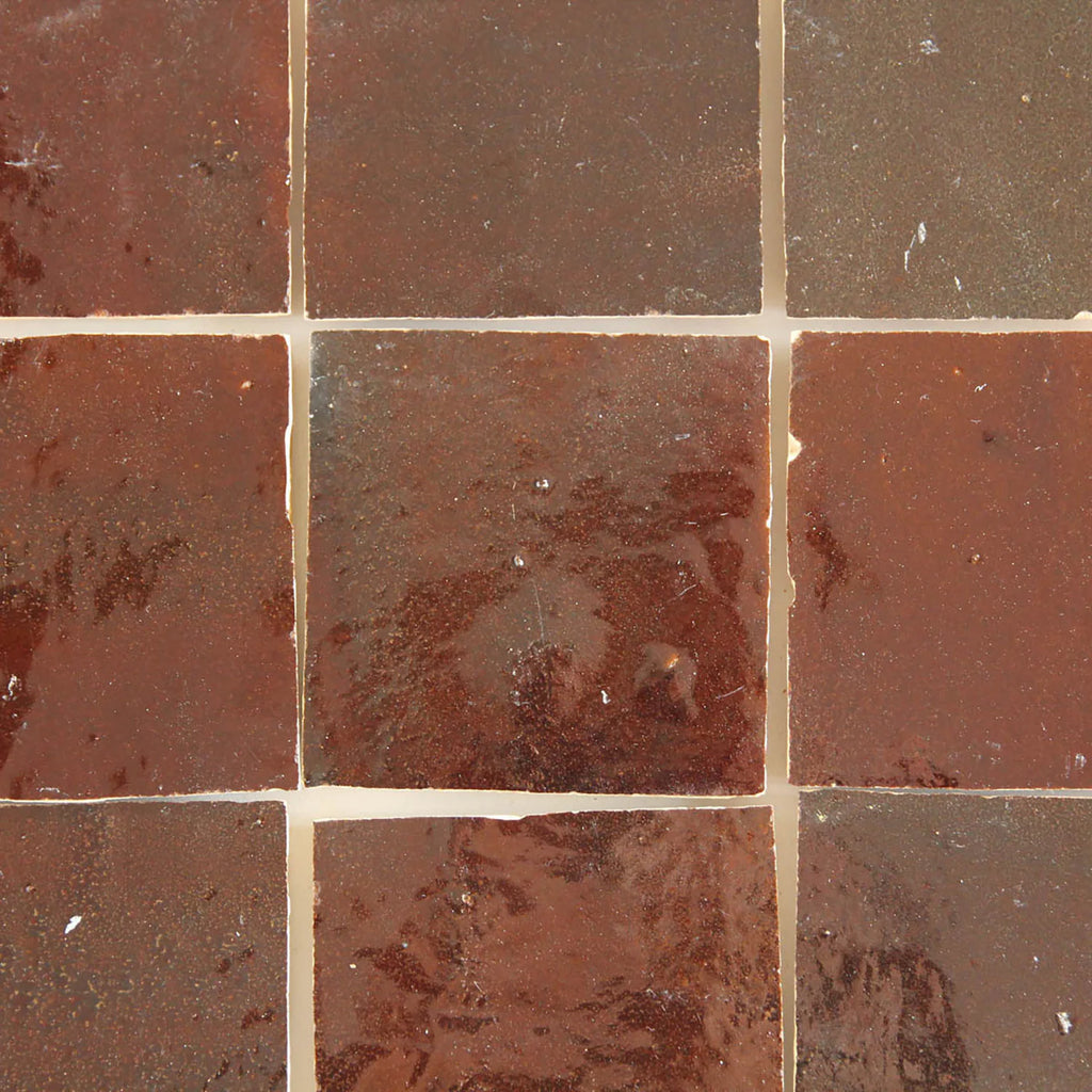 Tiles of Ezra Moroccan Zellige-CHOCOLATE-4x4 (Carton)