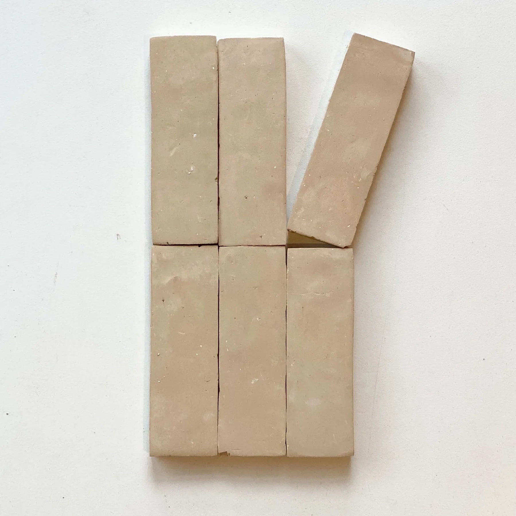 Tiles of Ezra Moroccan Zellige Thin Bejmat-CLAY-6x2 (Carton)
