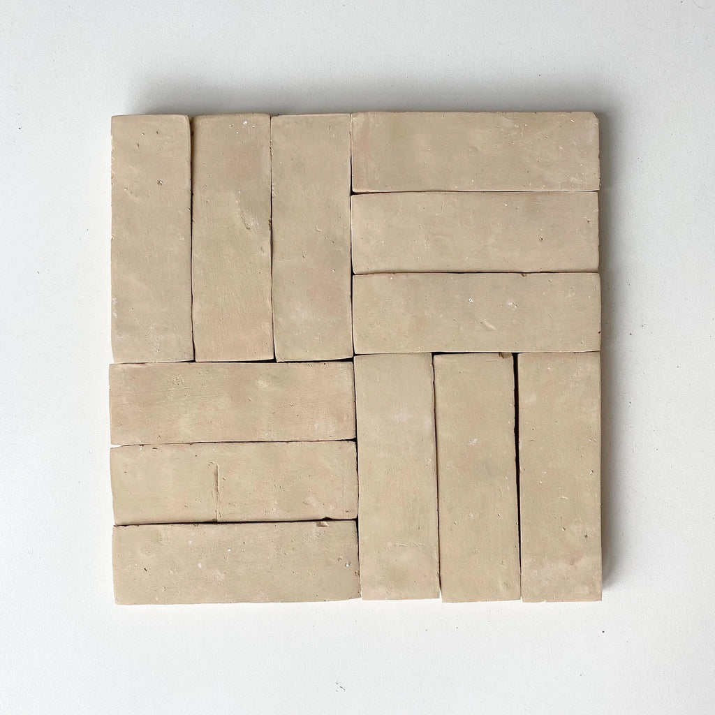 Tiles of Ezra Moroccan Zellige Thin Bejmat-CLAY-6x2 (Carton)
