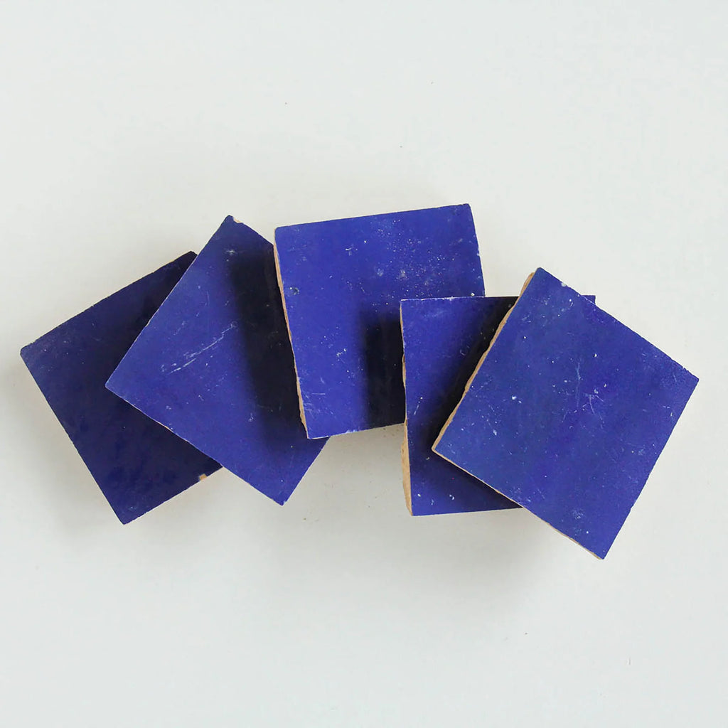 Tiles of Ezra Moroccan Zellige-COBALT-4x4 (Carton)
