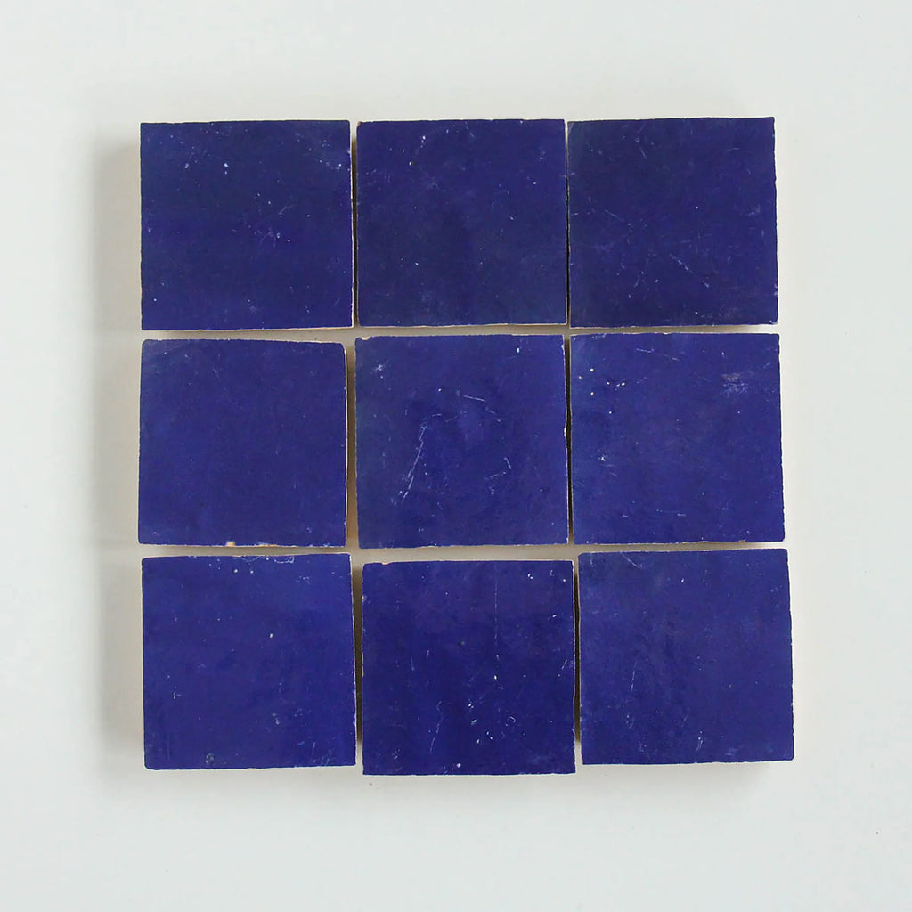 Tiles of Ezra Moroccan Zellige-COBALT-4x4 (Carton)