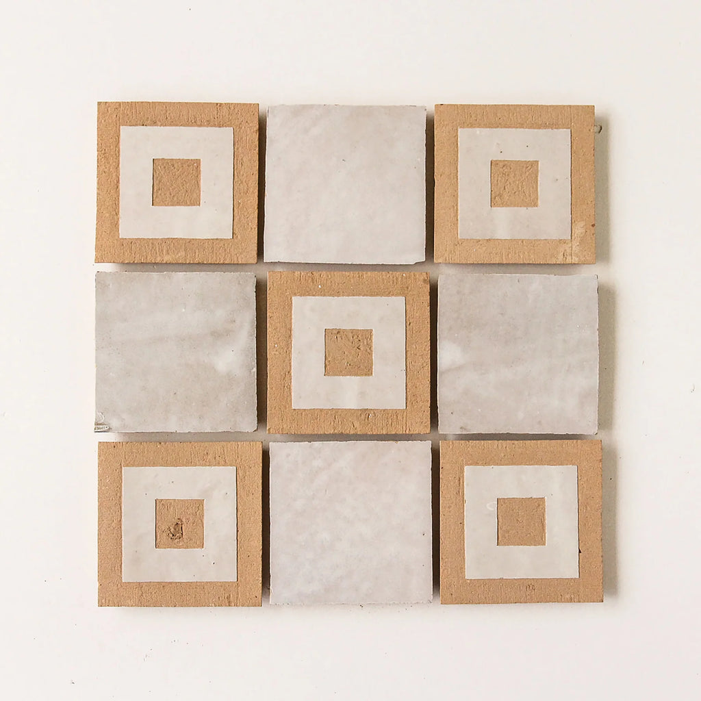 Tiles of Ezra Moroccan Zellige Mosaic-CUBO CLAY DUST-4x4 (Carton)