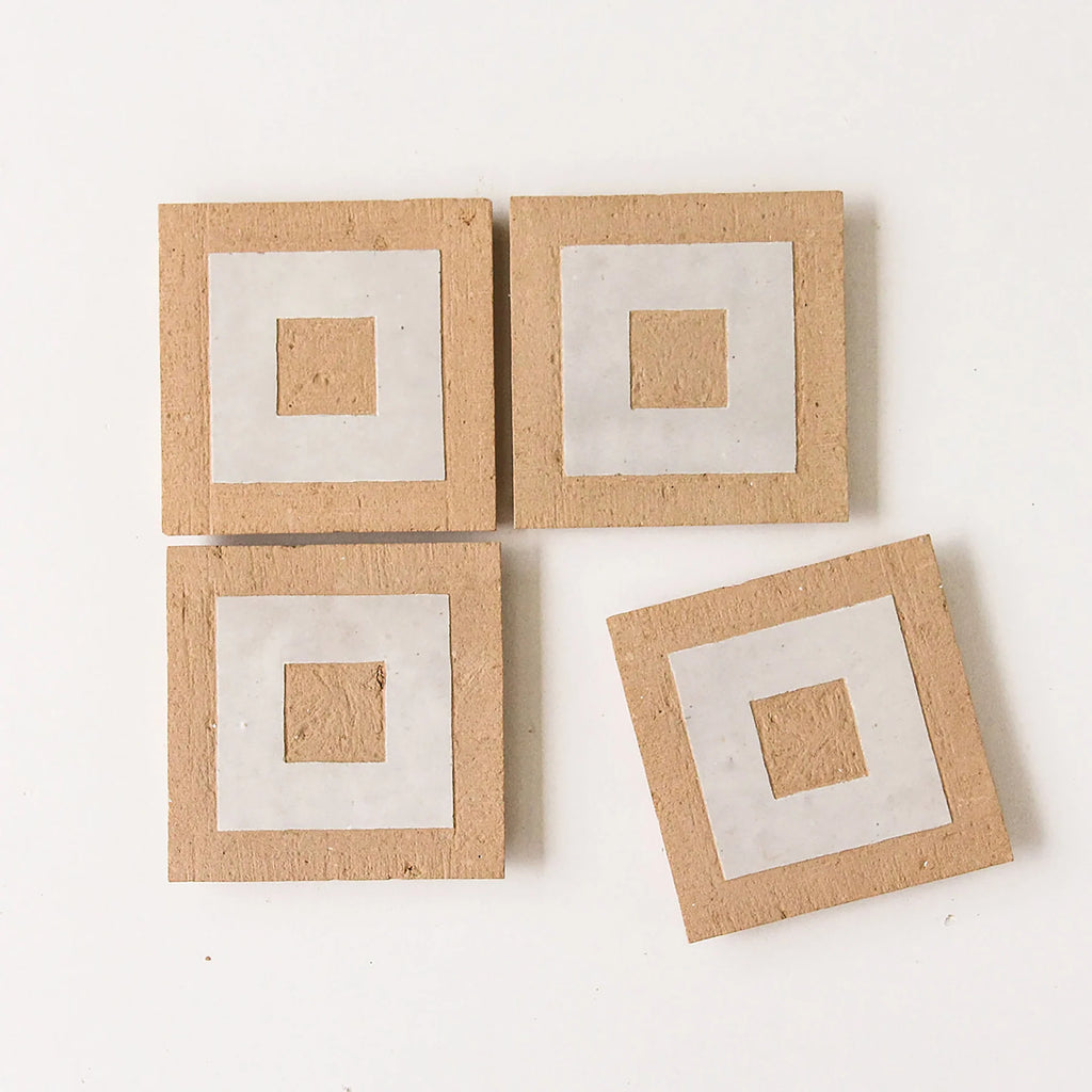 Tiles of Ezra Moroccan Zellige Mosaic-CUBO CLAY DUST-4x4 (Carton)