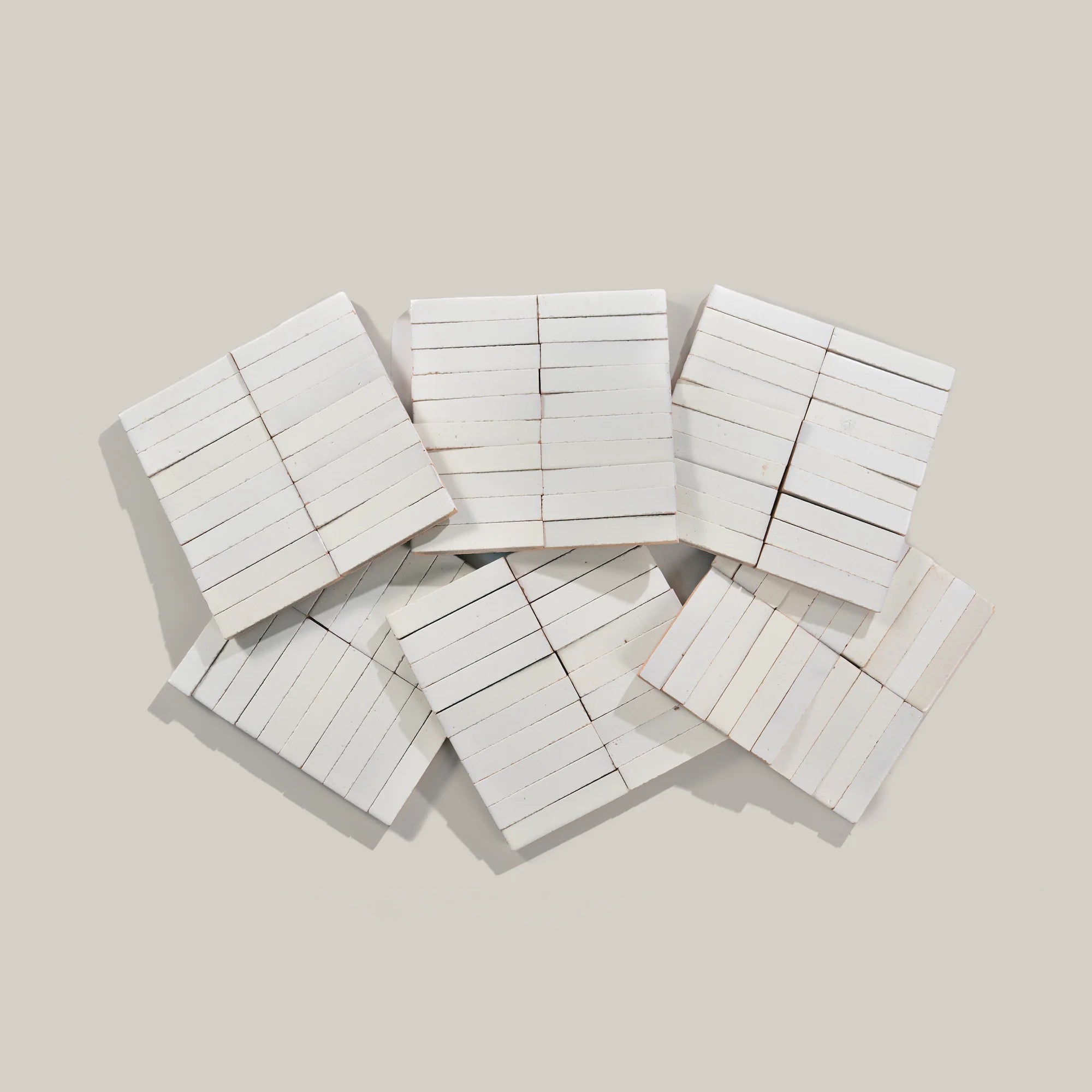 Tiles of Ezra Moroccan Tierra - Nieve Mosiac 8 x 8 (Carton)