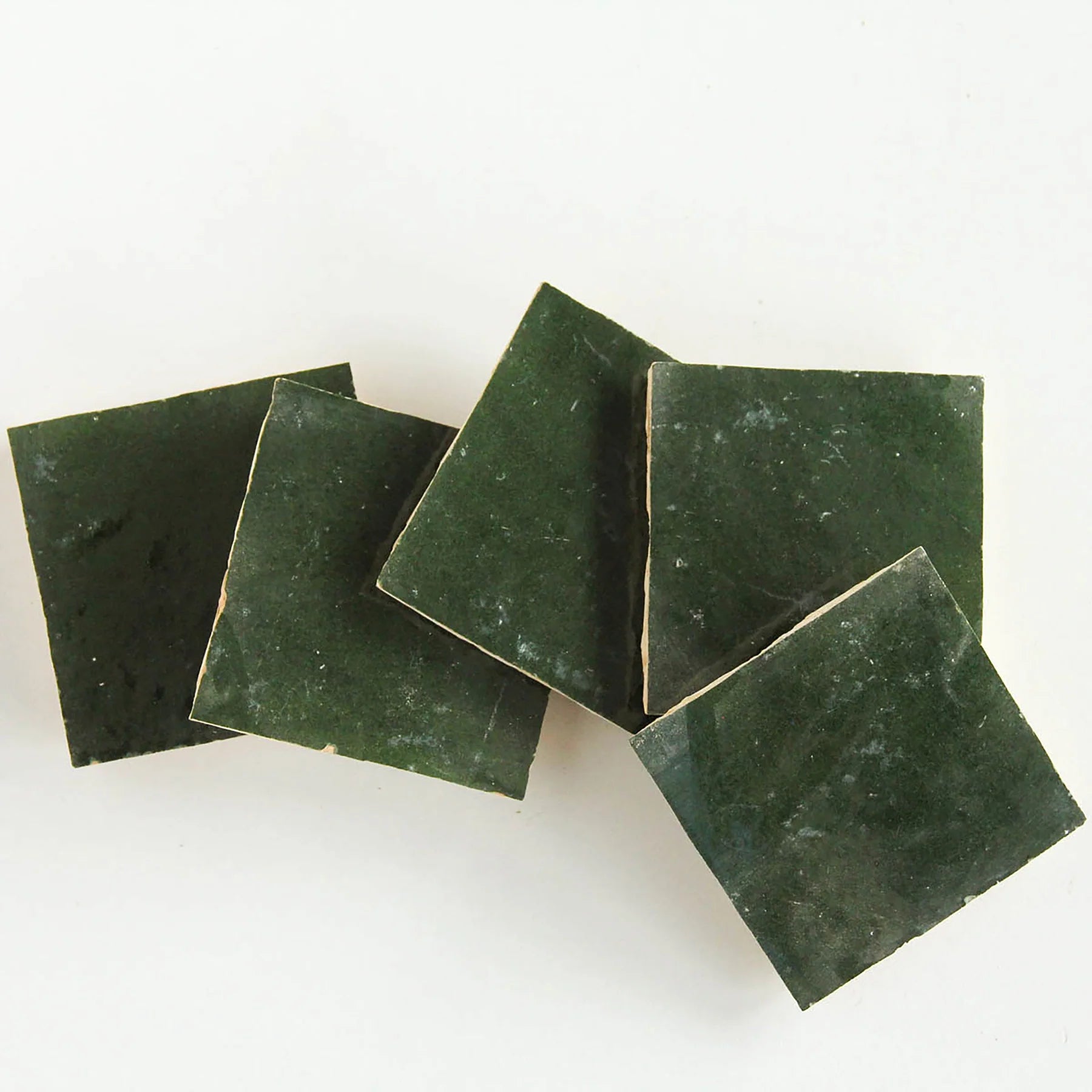Tiles of Ezra Moroccan Zellige-DARK GREEN-4x4 (Carton)
