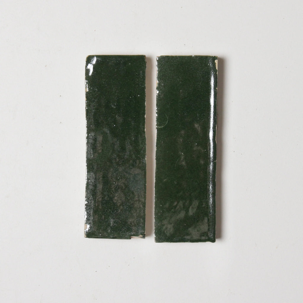 Tiles of Ezra Moroccan Zellige Thin Bejmat-DARK GREEN-6x2 (Carton)