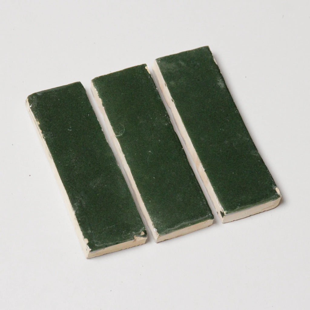 Tiles of Ezra Moroccan Zellige Thin Bejmat-DARK GREEN-6x2 (Carton)
