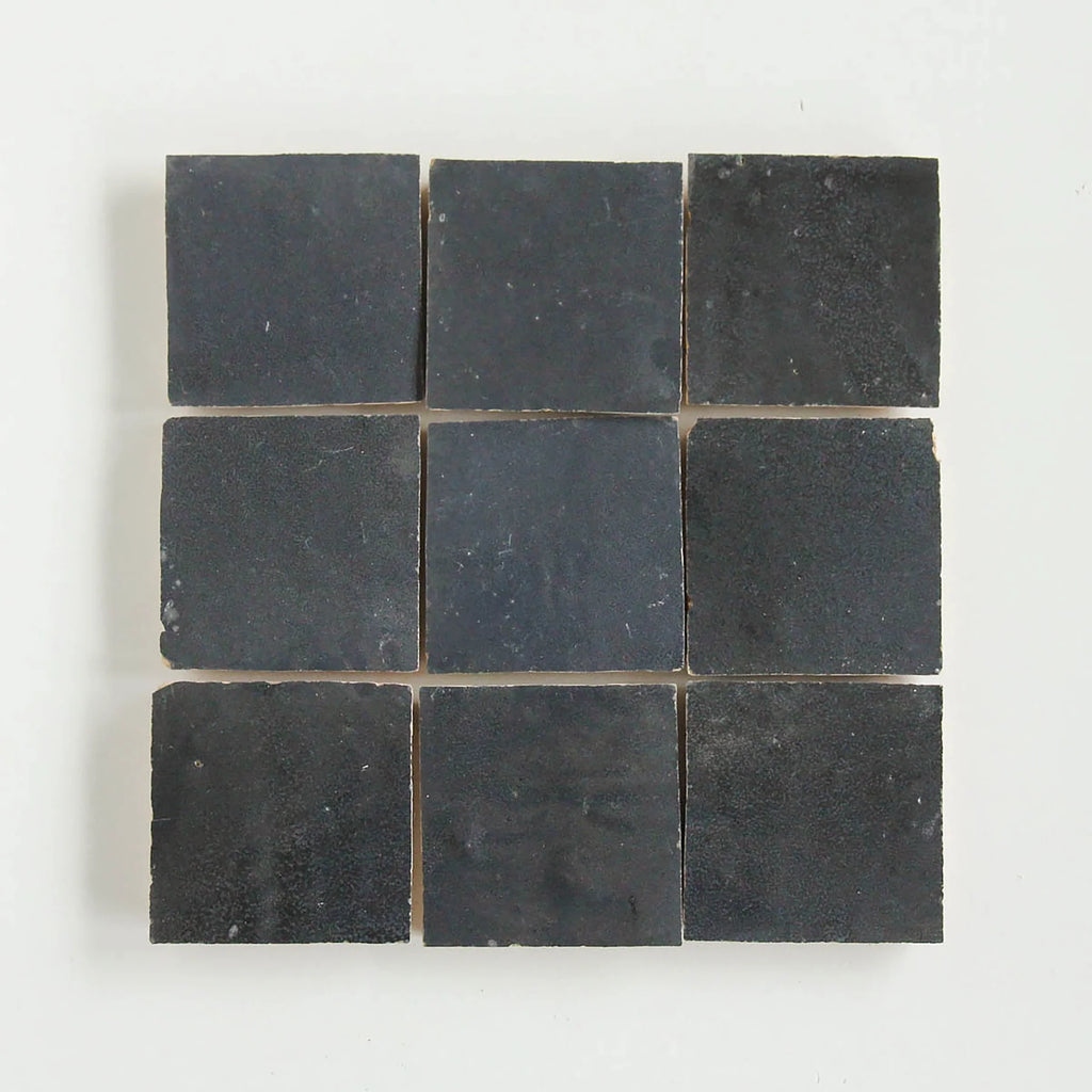 Tiles of Ezra Moroccan Zellige-DARK GREY-4x4 (Carton)