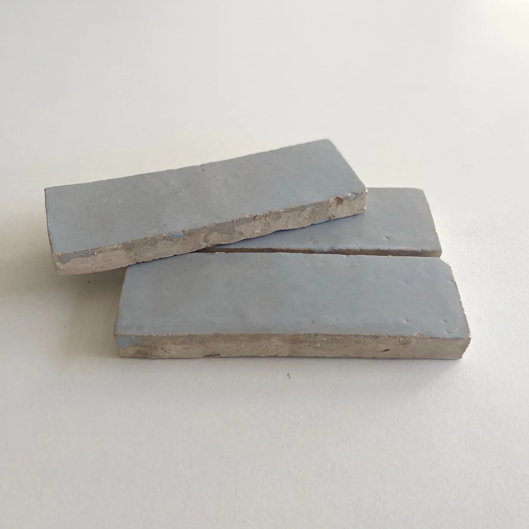 Tiles of Ezra Moroccan Zellige Thin Bejmat-DUCK EGG BLUE-6x2 (Carton)