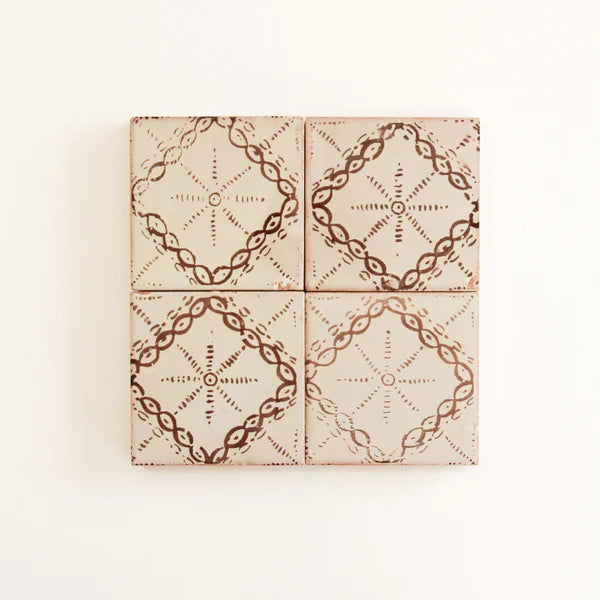 Tiles of Ezra - Amano - Rayo Chocolate-4x4 (Carton)
