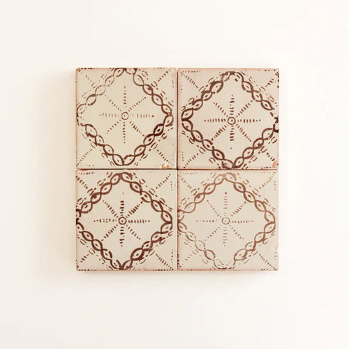 Tiles of Ezra - Amano - Rayo Chocolate-4x4 (Carton)