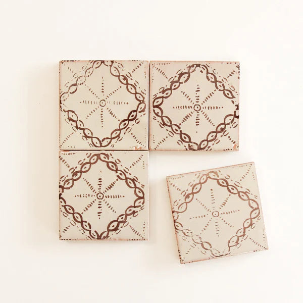 Tiles of Ezra - Amano - Rayo Chocolate-4x4 (Carton)