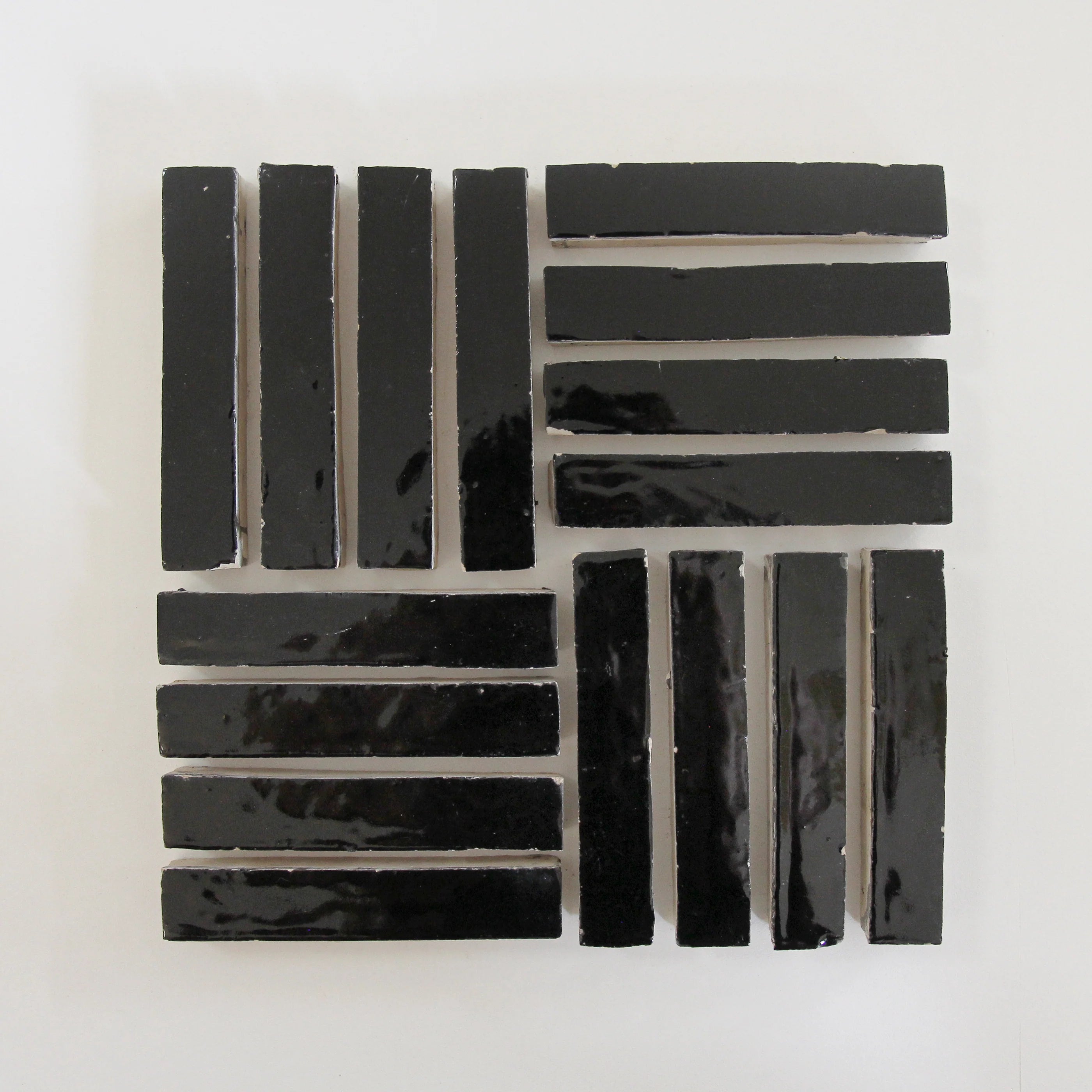 Tiles of Ezra Moroccan Zellige Skinny Bejmat-BLACK-6x1 (Carton)