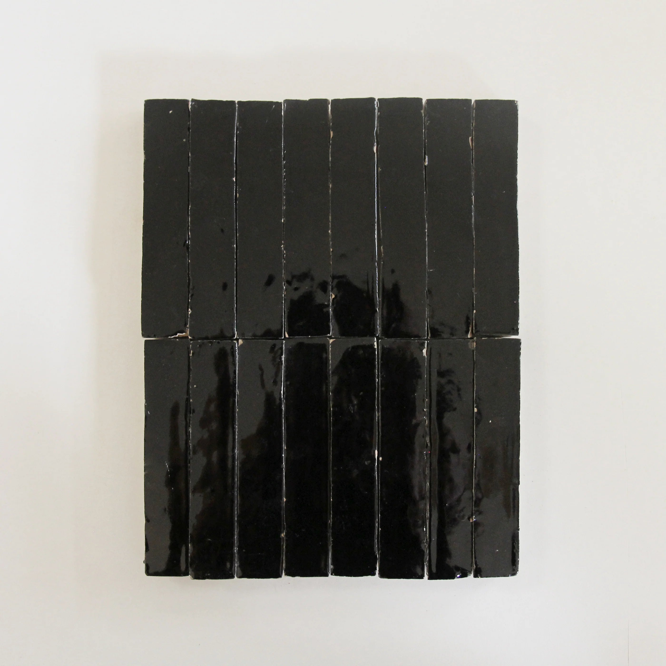 Tiles of Ezra Moroccan Zellige Skinny Bejmat-BLACK-6x1 (Carton)