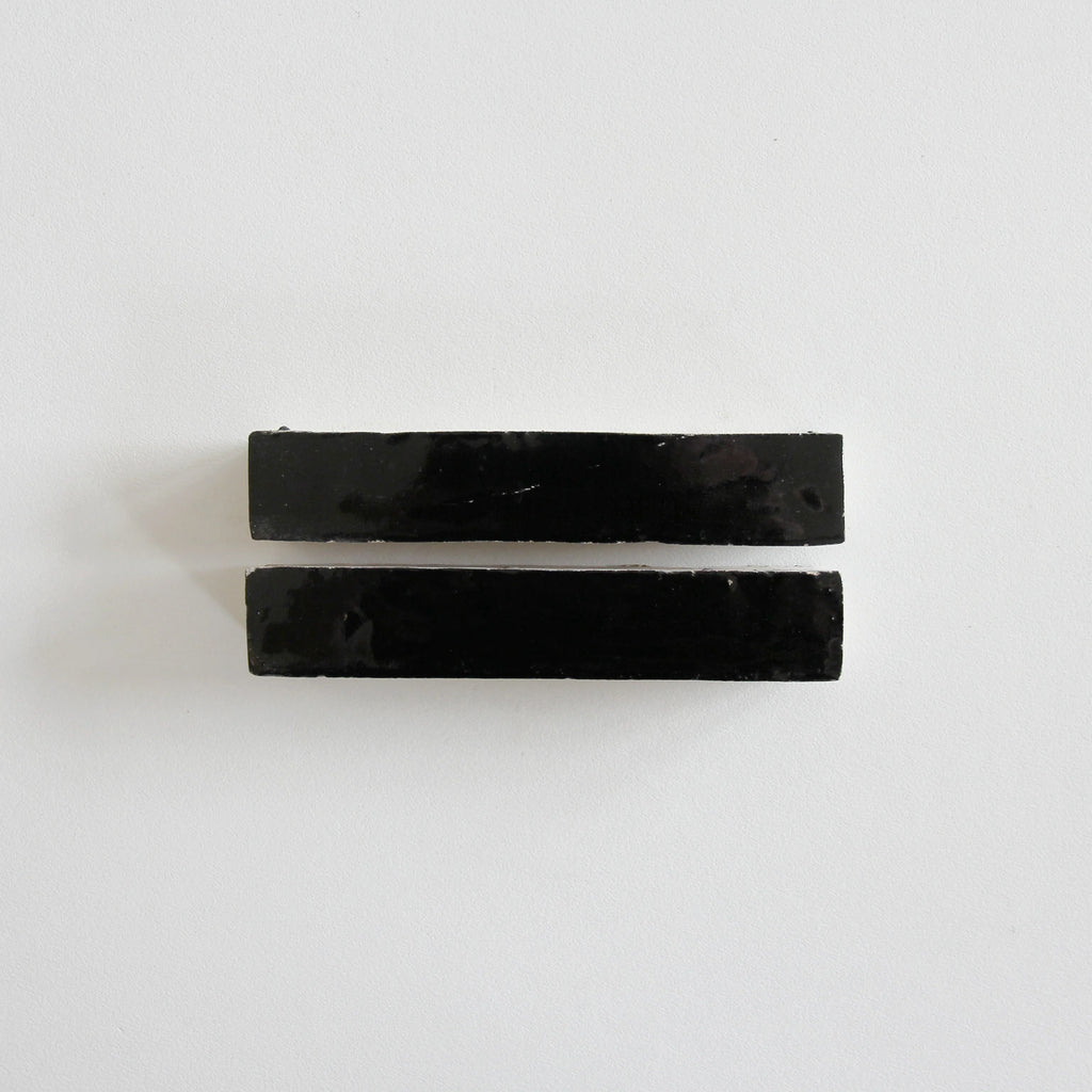Tiles of Ezra Moroccan Zellige Skinny Bejmat-BLACK-6x1 (Carton)
