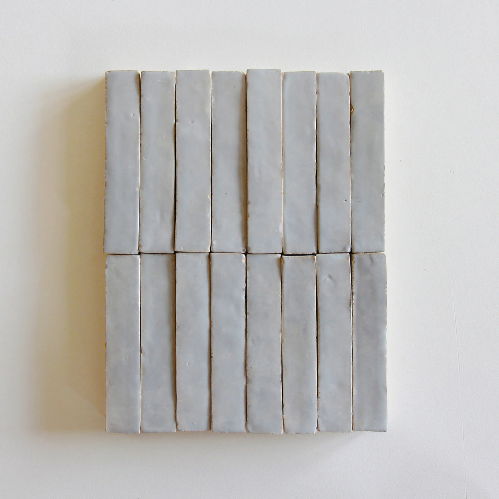 Tiles of Ezra Moroccan Zellige Skinny Bejmat-DUCK EGG BLUE-6x1 (Carton)