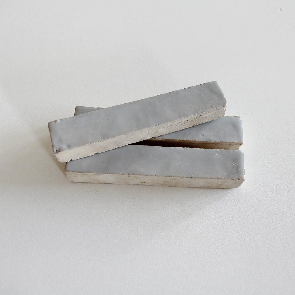 Tiles of Ezra Moroccan Zellige Skinny Bejmat-DUCK EGG BLUE-6x1 (Carton)