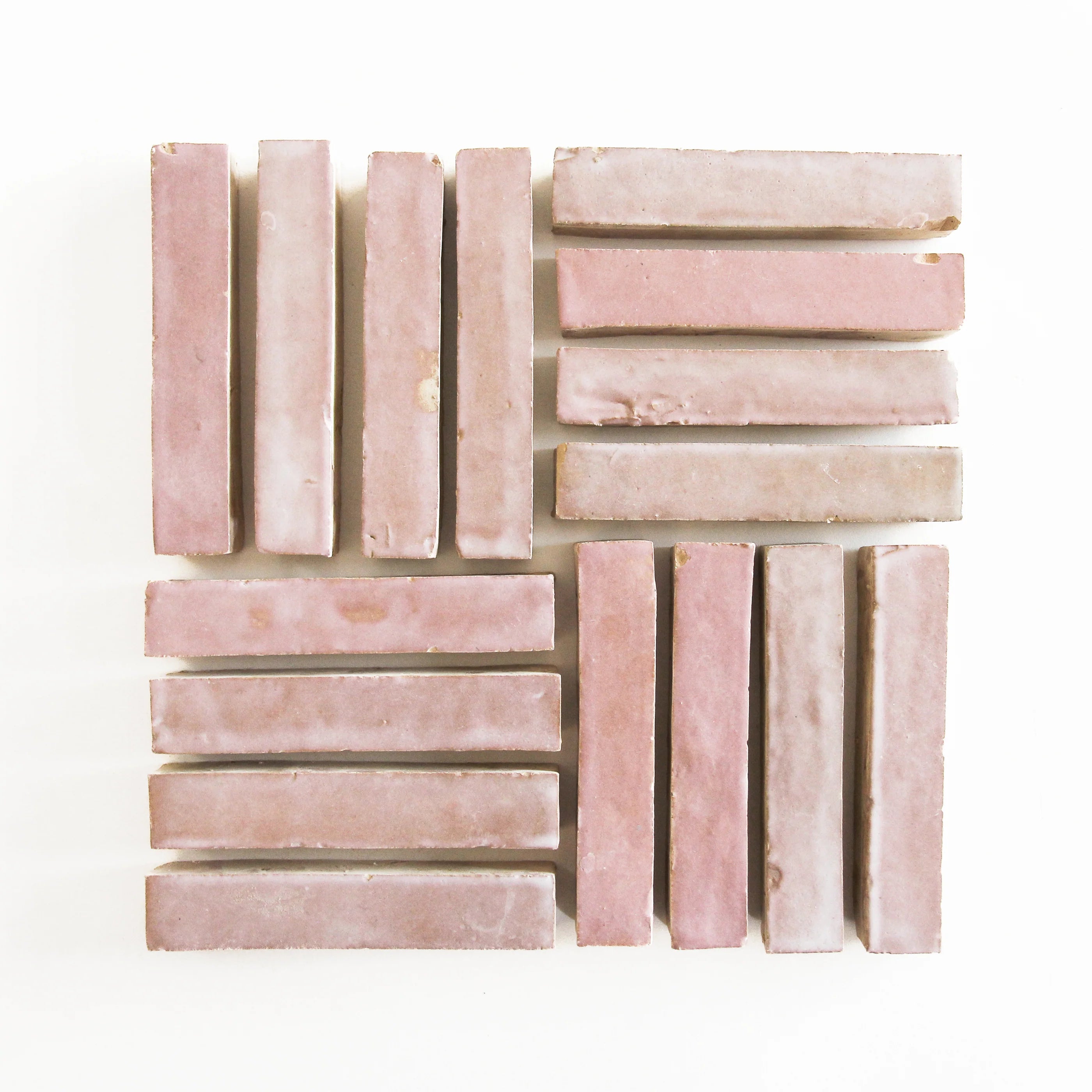 Tiles of Ezra Moroccan Zellige Skinny Bejmat-MOROCCAN PINK-6x1 (Carton)
