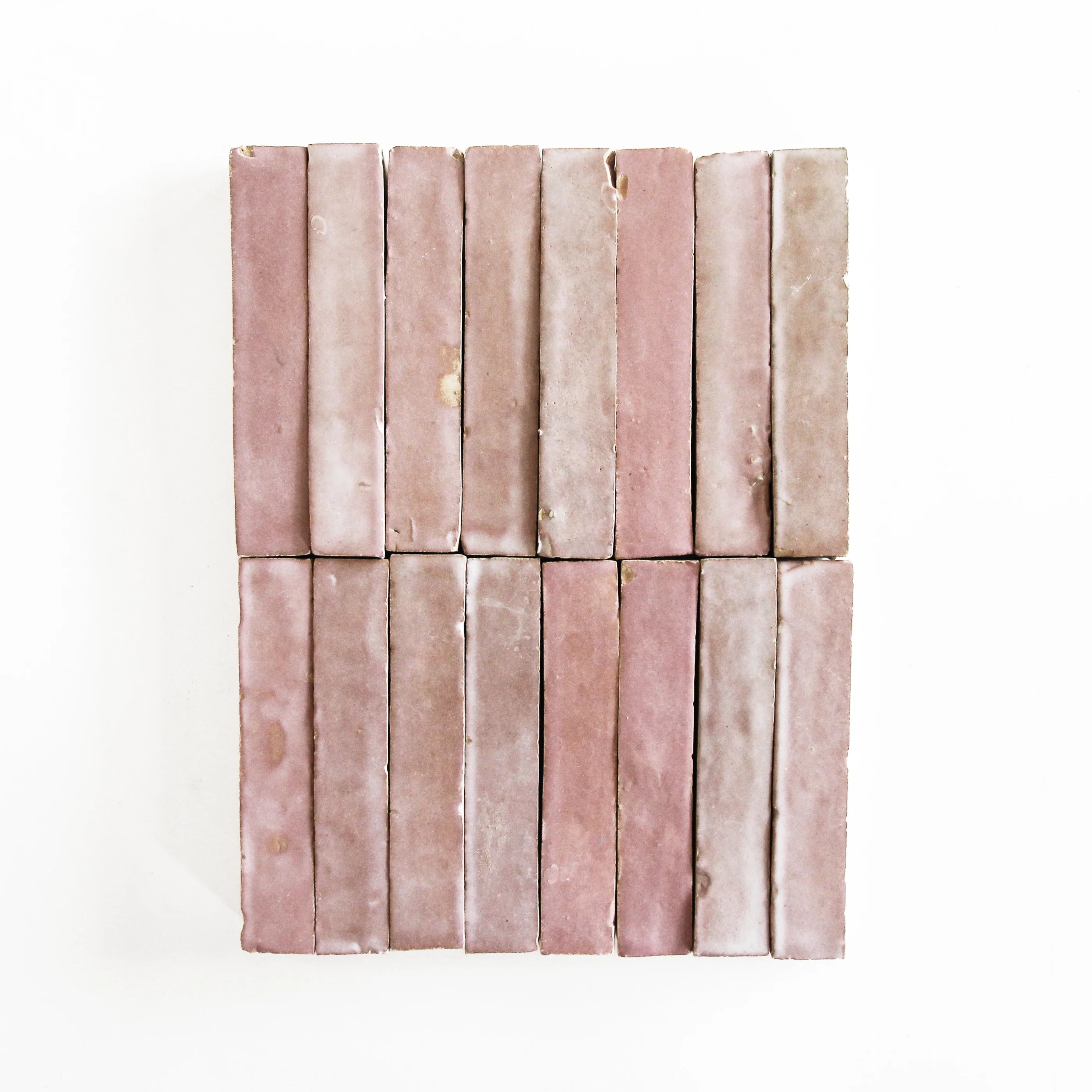 Tiles of Ezra Moroccan Zellige Skinny Bejmat-MOROCCAN PINK-6x1 (Carton)