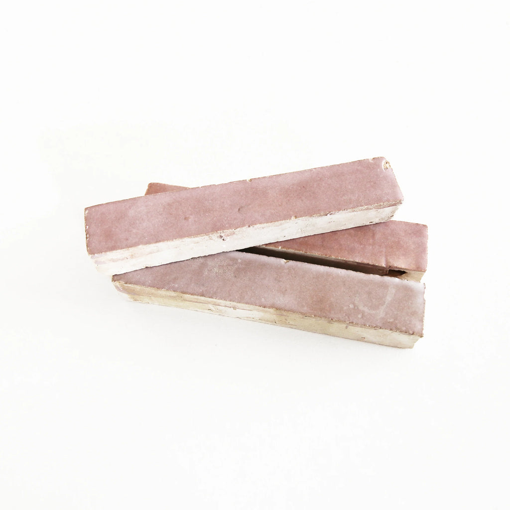 Tiles of Ezra Moroccan Zellige Skinny Bejmat-MOROCCAN PINK-6x1 (Carton)