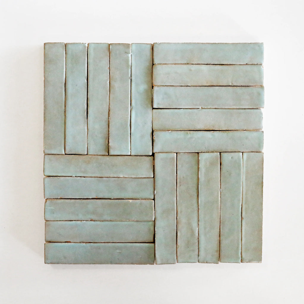 Tiles of Ezra Moroccan Zellige Skinny Bejmat-MOSS-6x1 (Carton)