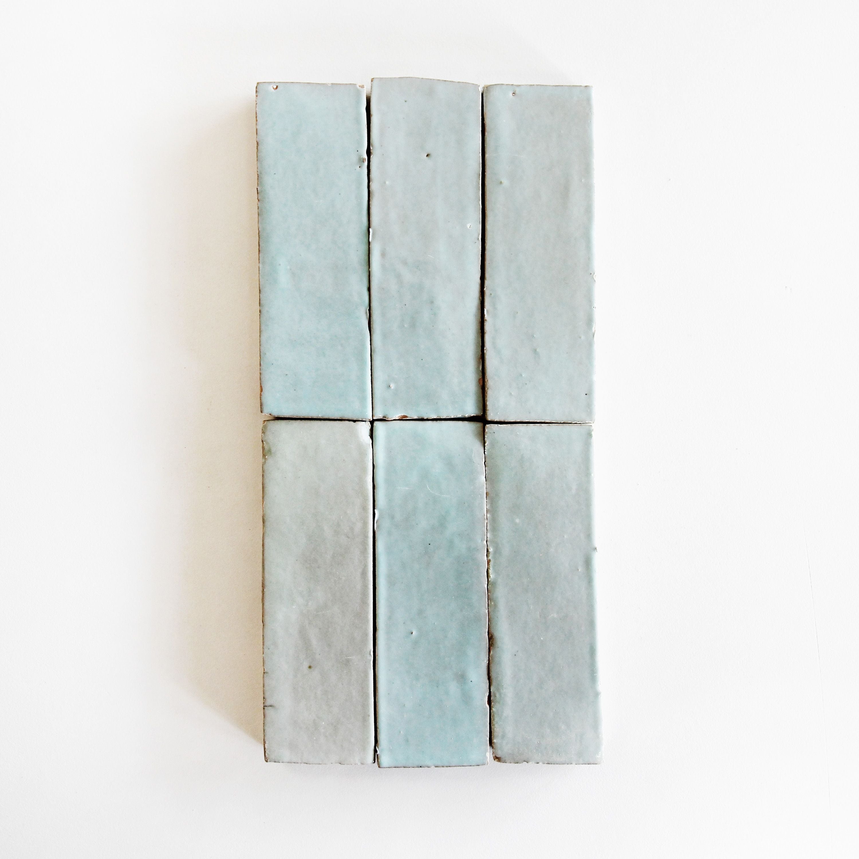 Tiles of Ezra Moroccan Zellige Thin Bejmat-Mint-6x2 (Carton)