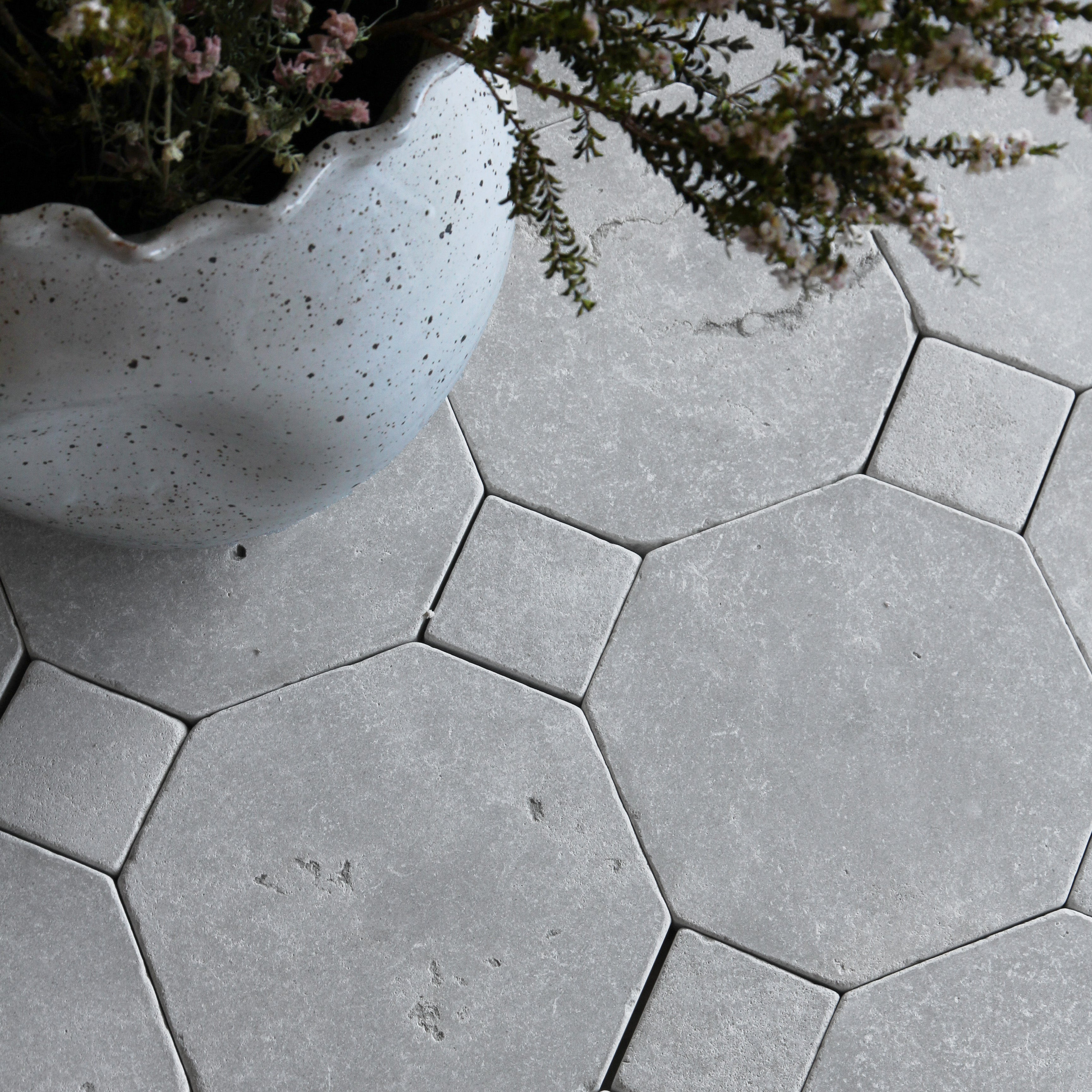 Tiles of Ezra Moroccan Limestone - Octagon - ATLAS-8x8