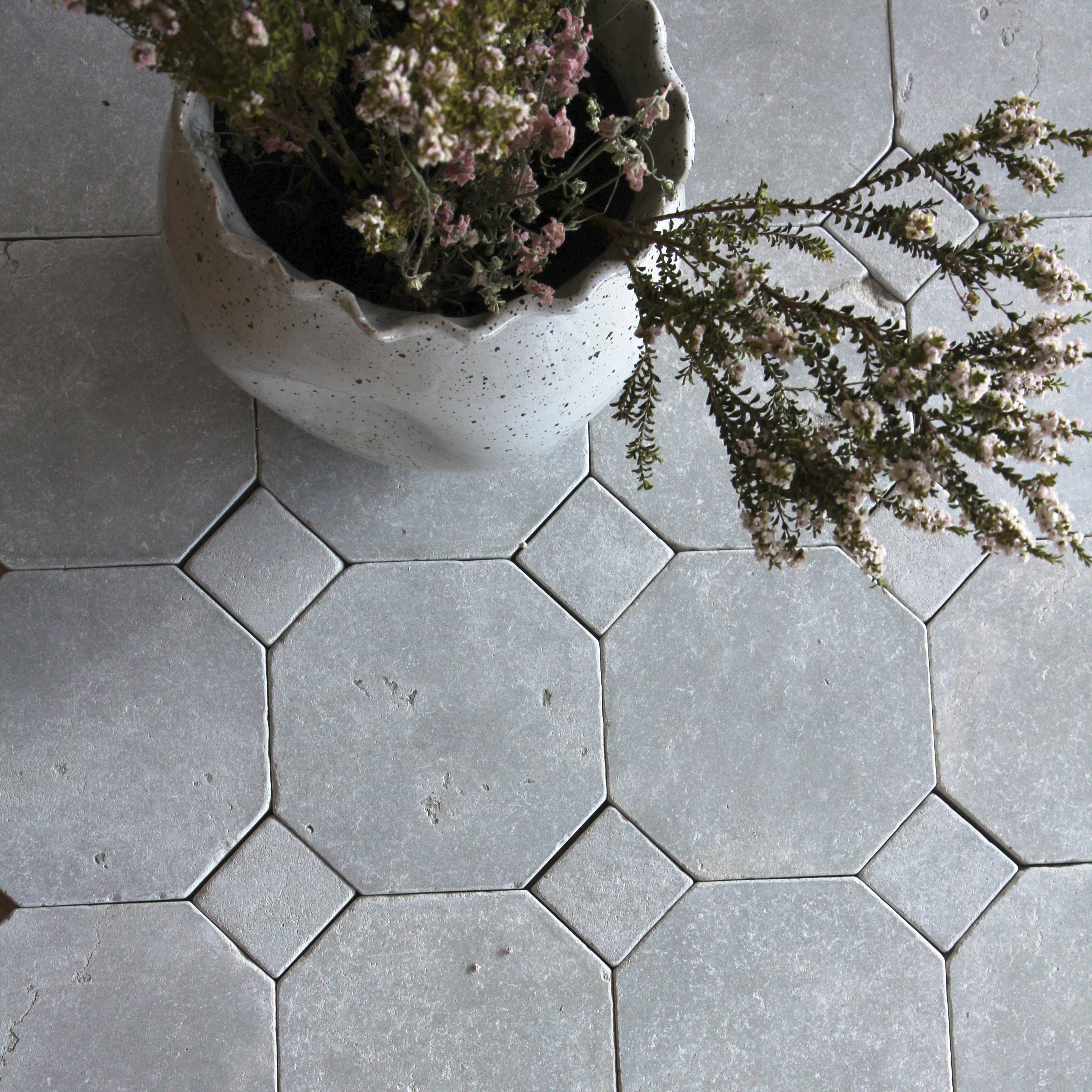 Tiles of Ezra Moroccan Limestone - Octagon - ATLAS-8x8