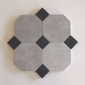 Tiles of Ezra Moroccan Limestone - Octagon - ATLAS+BLACK-8x8