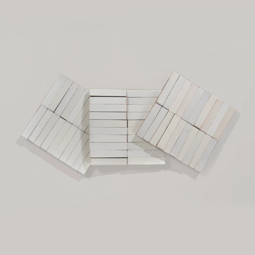 Tiles of Ezra Moroccan Tierra - Nieve Mosiac 8 x 8 (Carton)