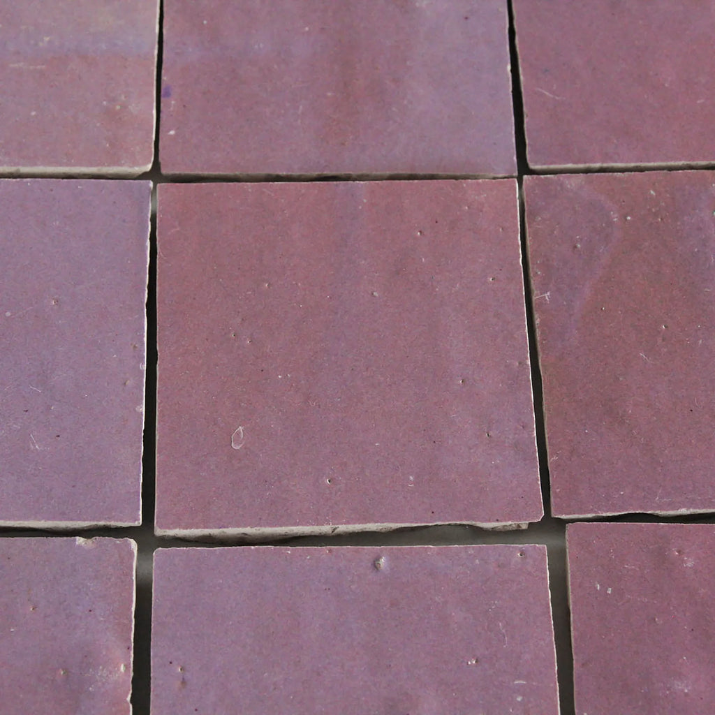 Tiles of Ezra Moroccan Zellige-EGGPLANT-4x4 (Carton)