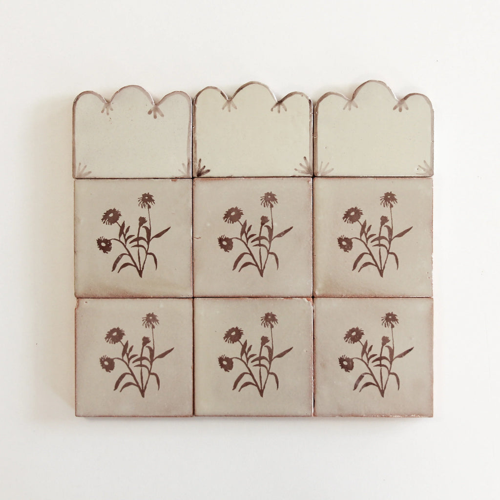Tiles of Ezra - Amano Border - Tres Chocolate 4 x 3 (Carton)